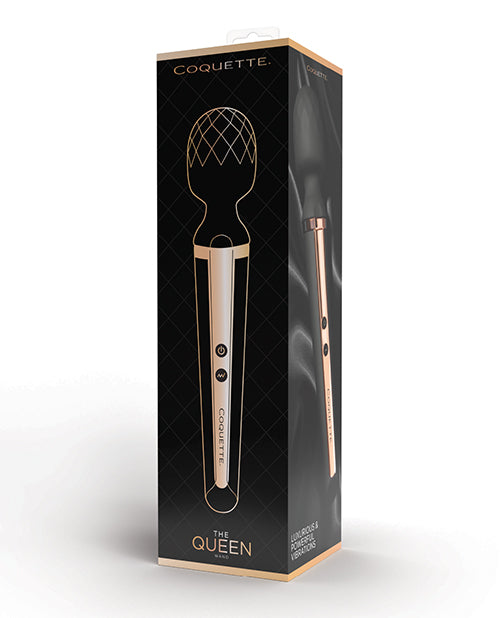 Coquette Queen Wand Vibrator Black Gold Box