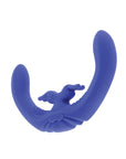 Evolved Lovebirds Curved Dual-Ended Rabbit Vibe w/Remote Control - Blue