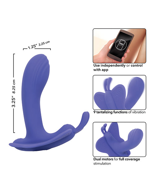 Smartphone displaying CalExotics Connect app interface for Venus Butterfly control."