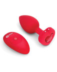 B-vibe Vibrating Heart Plug M/l - Red - Realvibes