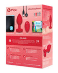 B-vibe Vibrating Heart Plug M/l - Red - Realvibes