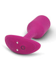 B-vibe Vibrating Weighted Snug Plug M - 112 G Rose / Black