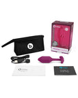 B-vibe Vibrating Weighted Snug Plug M - 112 G Rose / Black