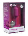 B-vibe Vibrating Weighted Snug Plug M - 112 G Rose / Black