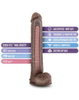 Blush Au Naturel Daddy 14" Sensa Feel Dual Density Dong