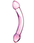 GLAS DOUBLE TROUBLE GLASS DILDO - PURPLE