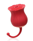 Inmi Bloomgasm Royalty Rose Textured Suction Clit Stimulator Red