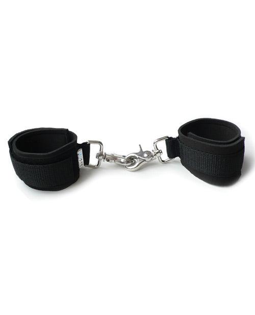 Kinklab Neoprene Cuffs - Black - Comfortable and secure neoprene cuffs for thrilling bondage play.