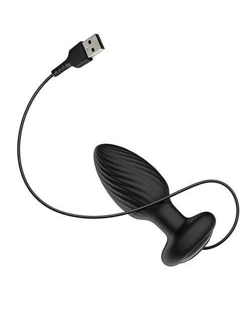 The Nexus Tornado Butt Plug features a unique design that combines rotation and vibration.