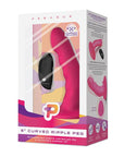 Pegasus 6" Rechargeable Ripple Peg W-adjustable Harness & Remote - Pink - Realvibes