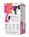 Pegasus 6" Rechargeable Ripple Peg W-adjustable Harness & Remote - Pink - Realvibes
