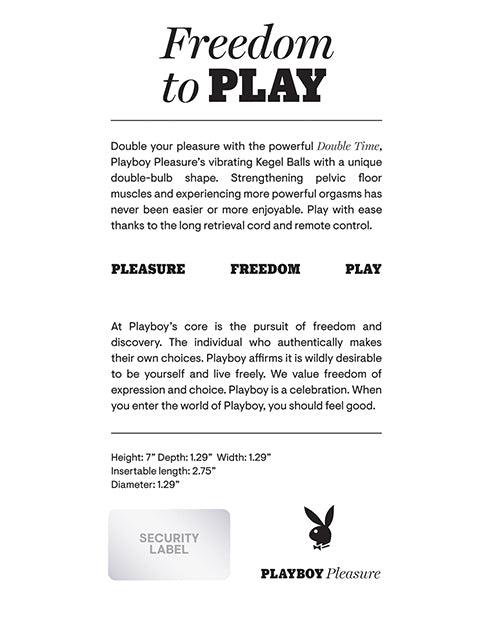 Playboy Pleasure Double Time Kegel Balls  Back of Box