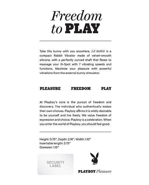 Playboy Pleasure Lil Rabbit Vibrator Back of Box