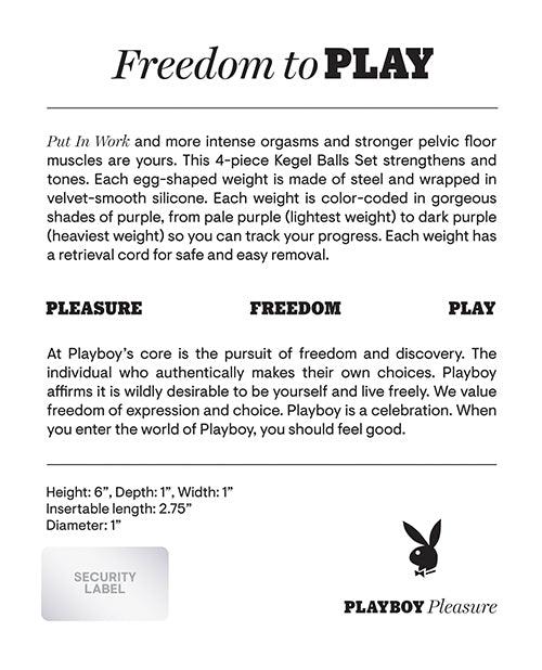 Playboy Pleasure Put In Work Kegel Set Back of Box