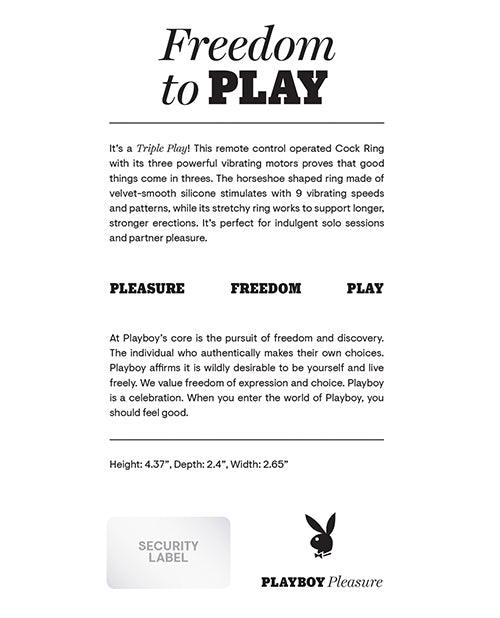 Playboy Pleasure Triple Play Cock Ring  - 2 Am Back of Box