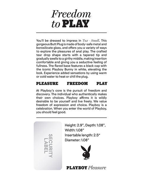 Playboy Pleasure Tux Butt Plug Back of Box