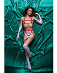 Role Play Naughty Nurse 5 Pc Set Red/white - Realvibes