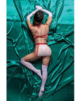 Role Play Naughty Nurse 5 Pc Set Red/white - Realvibes