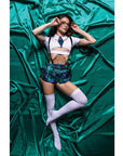 Embrace the Temptation of the Sultry School Babe 6 Pc Set!