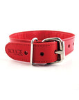 Rouge Leather O Ring Studded Collar