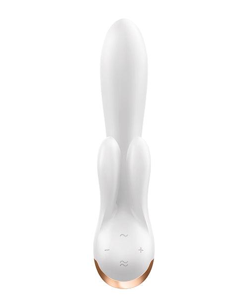 The Satisfyer Double Flex offers dual stimulation for both your G-spot and clitoris.