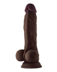 Shaft Model A Flexskin Liquid Silicone 8.5" Dong W-balls Mahogany