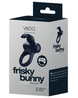 Vedo Frisky Bunny Rechargeable Vibrating Ring - Black Pearl - Realvibes
