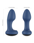 Close-up of blue Frenzy Butt Plug's silicone texture, showcasing its smooth, body-safe material.