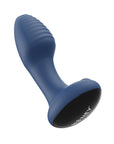 Close-up of blue Frenzy Butt Plug's silicone texture, showcasing its smooth, body-safe material.