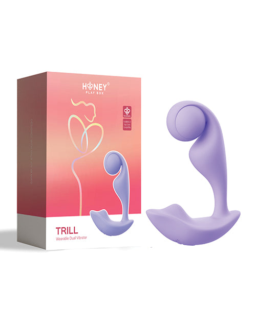 Trill Wearable Single Ball Dual Vibrator: Musical note-shaped silicone device with internal ball and external stimulator.