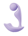 Close-up of Trill vibrator's unique musical note shape, showcasing smooth silicone texture and dual stimulation points.