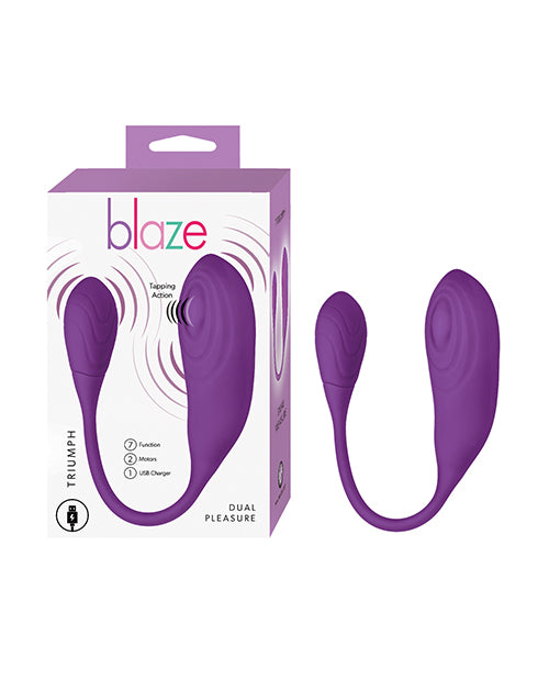 Nasstoys Blaze Triumph in purple: Ergonomic curved design with textured head for intimate stimulation.
