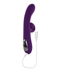 Experience intense satisfaction with the Playboy Pleasure Curlicue Rabbit Vibrator, now in irresistible Acai hue.