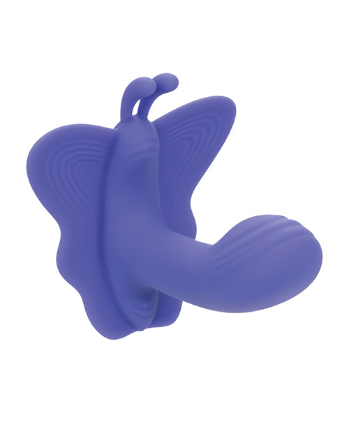 CalExotics Connect Venus Butterfly: Pink silicone dual-motor stimulator with butterfly-shaped design.