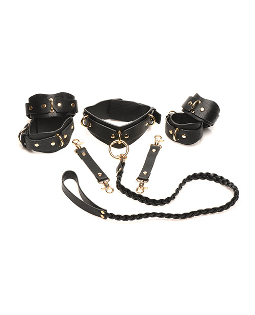 Treat yourself to unforgettable experiences with the Bedroom Bless Lover's Restraint Set in Black.