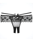 Adore Angel Crotchless Panty Black (One-Size) - Realvibes