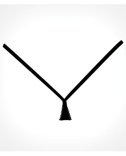 Adore Between The Cheats Velvet Panty Black O/s - Realvibes