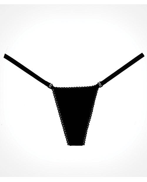 Adore Between The Cheats Velvet Panty Black O/s - Realvibes