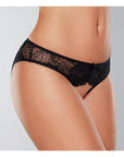 Adore Kiss Mesh & Lace Open Panty Black (One-Size) - Realvibes