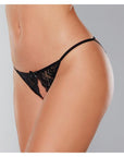 Adore Luv Web Strappy Open Front Panty Black (One-Size) - Realvibes