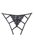 Adore Luv Web Strappy Open Front Panty Black (One-Size) - Realvibes