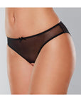 Adore Wild Nite Mesh Open Back Panty Black (One-Size) - Realvibes