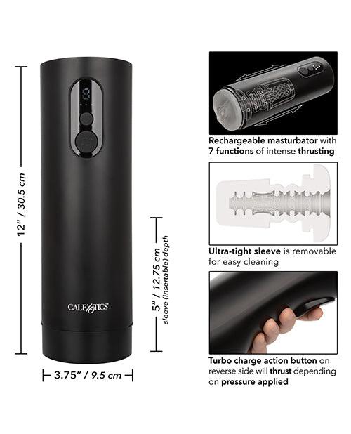 The Bionic Thrusting Masturbator is meticulously designed to enhance your pleasure. Its realistic and textured inner sleeve provides a lifelike sensation.