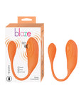 Vibrant orange Nasstoys Blaze Triumph, featuring dual motors and curved design for pleasure.