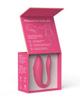 A small, U-shaped vibrator designed to be worn during sex. The vibrator is a light purple color and features two small arms that wrap around the clitoris and G-spot. The toy is adjustable to fit any body shape and connects to the We-Connect app for remote control.
