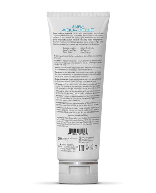 Wicked Sensual Care Simply Aqua Jelle Water Based Lubricant 4 Oz