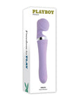 Experience pure pleasure with the Playboy Pleasure Vibrato Wand Vibrator in captivating Lilac