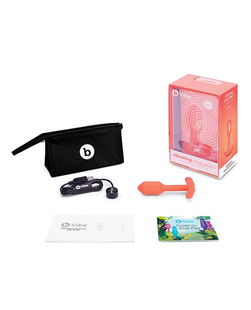 B-vibe Vibrating Snug Plug - Small Orange - Realvibes