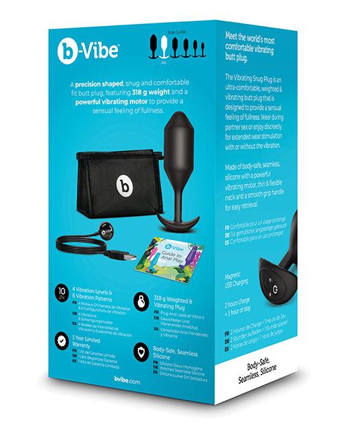 B-vibe Vibrating Snug Plug - Xxlarge Black - Realvibes