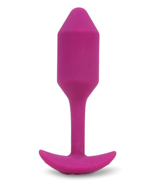 B-vibe Vibrating Weighted Snug Plug M - 112 G Rose / Black